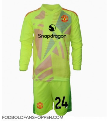 Manchester United Andre Onana #24 Målmand Udebanetrøje Børn 2024-25 Langærmet (+ Korte bukser)